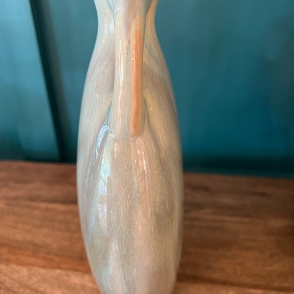 Two-handled Red Clay Vase W/Celadon Glaze - Picture 3 of 6